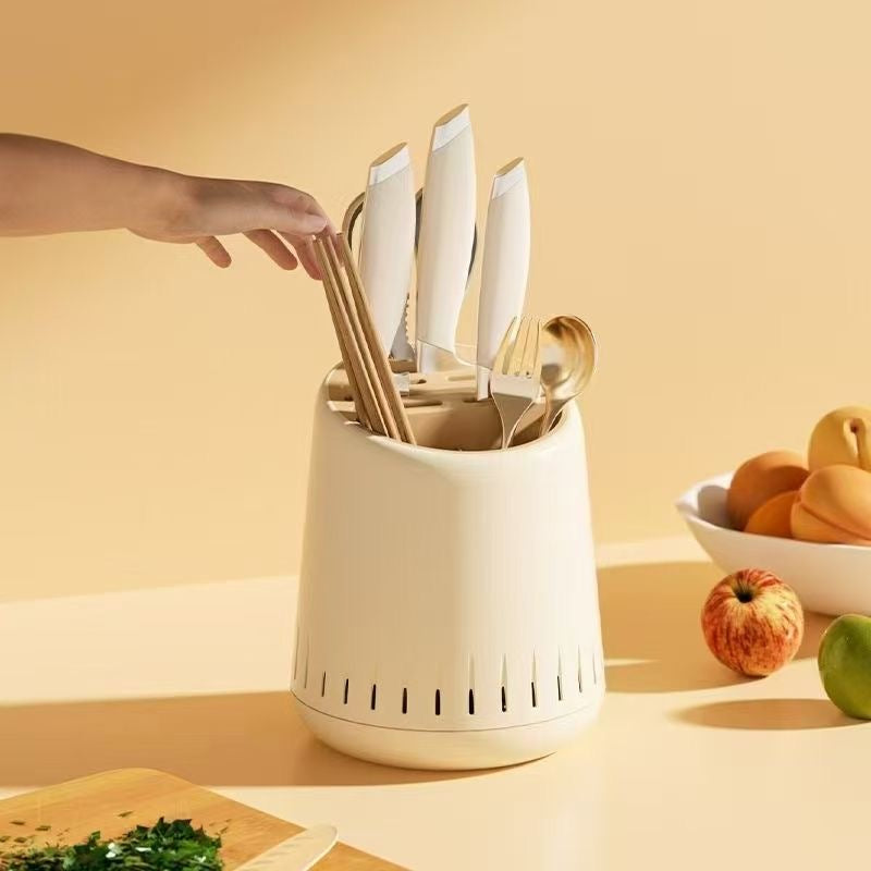 360° Rotating Spoon Holder, Round Cutlery Storage Organizer, Household Knife Storage Countertop, Durable Spoon Fork Storage Shelf 360° Rotating Spoon Holder, Round Cutlery Storage Organizer, Household Knife Storage Countertop, Durable Spoon Fork Storage Shelf